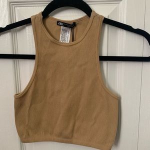 tan ZARA tank top